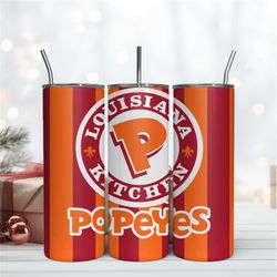 Louisiana Popeyes 20Oz Tumbler Wrap Sublimation Design, 20OZ Tumbler Wrap Design