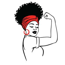 Black Girl Power Svg, Black Girl Svg, Power Svg, Afro Woman Svg, African American Svg, Red Banada Svg, Melanin Queen Svg