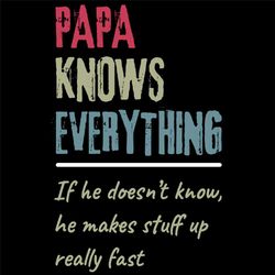 Papa Knows Everything Svg, Fathers Day Svg, Papa Svg, Knows Everything Svg, Father Svg, Happy Fathers Day Svg, Daddy Svg