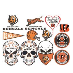 Cincinnati Bengals Bundle Logo Svg, Sport Svg, Cincinnati Bengals Svg, Bundle Logo Svg, Bengals Logo Svg, NFL Football S