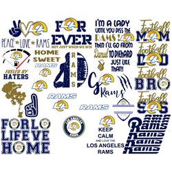 Los Angeles Rams Logo Bundle Svg, Sport Svg, Los Angeles Rams, Rams Logo Svg, Rams Lovers Svg, Rams Sport Team, NFL Svg,