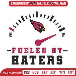 Fueled By Haters Arizona Cardinals Embroidery Design File