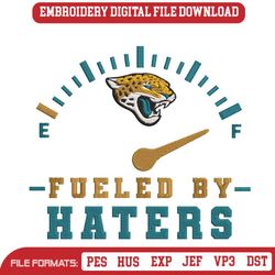 Fueled By Haters Jacksonville Jaguars Embroidery Design File