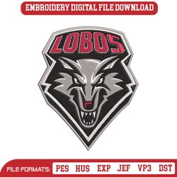 New Mexico Lobos NCAA Embroidery Design File
