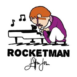 3Rocketman, The man, The Piano, play piano, funny art, digital file, vinyl for cricut, svg cut files, svg clipart, silho