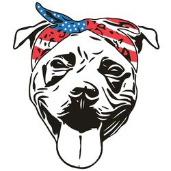 Pitbull Dog Usa Flag, Pitbull Svg, Pitbull Gift Svg, Independence Day Svg, Love Dog Gift, 4th Of July Gift, Fourth Of Ju