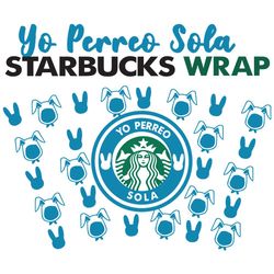 Full Wrap Yo Perreo Sola svg, Decal And Pattern For Starbucks Venti svg, strbucks wrap svg, Yo Perreo Sola svg, drinking