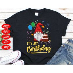 Gnome Birthday Svg, Birthday Svg, Gnome Svg, Balloons Svg, Birthday Cake Svg, Ribbon Svg, Happy Birthday Svg, Birthday G