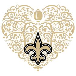 New Orleans Saints Heart Svg, Sport Svg, New Orleans Saints, Saints Svg, Saints Heart Svg, Saints Nfl, Saints Logo Svg,