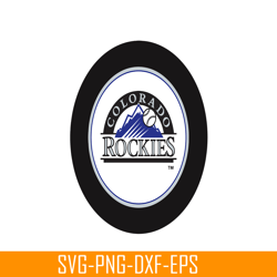 Colorado Rockies Black White Logo SVG PNG DXF EPS AI, Major League Baseball SVG, MLB Lovers SVG MLB01122346