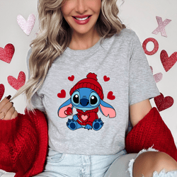 HOT! Stitch Valentine Candy Heart Sweatshirt, Sweet Valentine's Day T-Shirt, Gift For Her