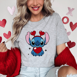 NEW! Valentine Stitch Shirts, Cute Valentine Gift, Sweet Valentine's Day T-Shirt, Gift For Her