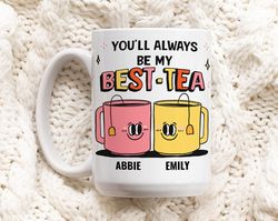 Custom Best Friend Mug, Bestie Ceramic Cup Personalized, Best Friend Friendship mug, Friends Mug, Friend Birthday presen