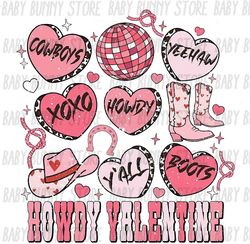 Howdy Valentine Png, Western Valentines Png, Disco Ball Valentines Png,