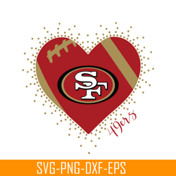 San Francisco 49ers Heart PNG DXF EPS, Football Team PNG, NFL Lovers PNG NFL2291123165
