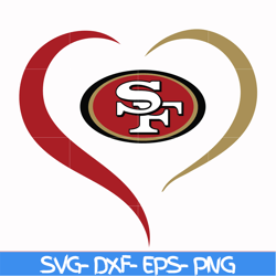 San francisco 49ers heart svg, 49ers heart svg, Nfl svg, png, dxf, eps digital file NFL0710202016L
