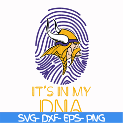 It's in my DNA vikings svg, Minnesota Vikings heart svg, Vikings heart svg, Nfl svg, png, dxf, eps digital file NFL23102