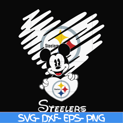 Steelers heart svg, png, dxf, eps digital file NNFL0052