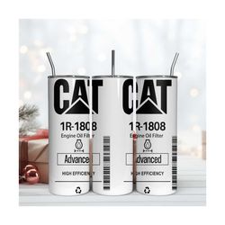 White CAT Tumbler Wrap, 20oz Straight Tumbler, Digital Download