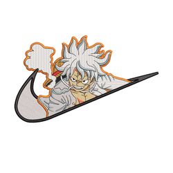 LUFFY 5 GEAR Nike Embroidery Design Download File