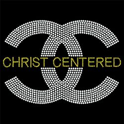 Christ Centered Svg, Trending Svg, Christian Svg, Christ Centered God, Chanel Logo Svg, Rhinestone Svg, Christian Gift S
