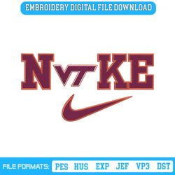 Virginia Tech Hokies Nike Logo Embroidery Design Download