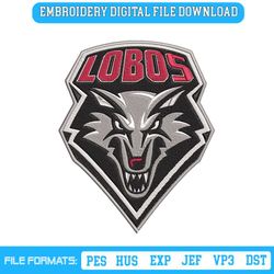 New Mexico Lobos NCAA Embroidery Design File