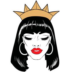 Queen Svg, Black Girl Svg, Queen Crown Svg, Crown Svg, Afro Svg, Black Woman Svg, Afro Woman Svg, Black Queen Svg, Black