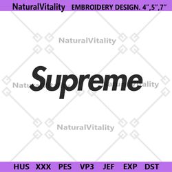 Supreme Wordmark Black Logo Embroidery Design Download