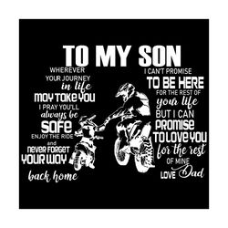 To My Son Svg, Fathers Day Svg, Family Svg, My Son Svg, Dad Svg, Dad And Son Svg, Daddy Svg, Riding Svg, Father Lover Sv