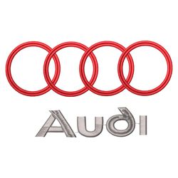 Red Logo Audi Car Logo Embroidery Download File Logo Car Embroidery Instant Download