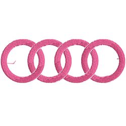 Pink Audi Logo Car Embroidery File Download