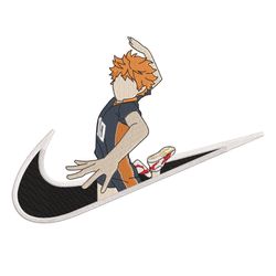 Hinata x Nike Logo Embroidery Design Anime Haikyuu File