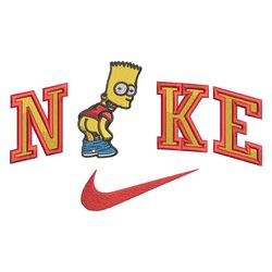 Nike Bart Simpson Embroidery Design Family Simpson Embroidery File