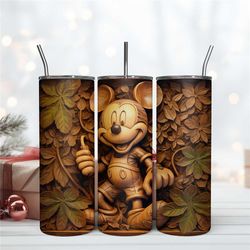 Tumbler 3D Mickey Wood Png File Mickey Mouse Disney 20oz Wrap