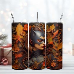 3D Autumn Batwoman Skinny Tumbler 20oz Digital File Batwoman Tumbler Design