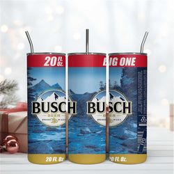 Busch 20Oz Tumbler Wrap Sublimation Design, Beer Brand Tumbler