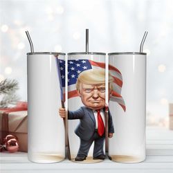 Funny Trump 20 oz Skinny Tumbler Sublimation Design Digital Download PNG