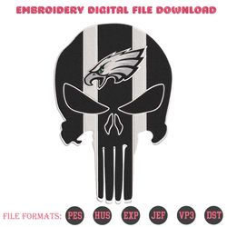 NFL Philadelphia Eagles Skull Logo Team Embroidery Design Download File