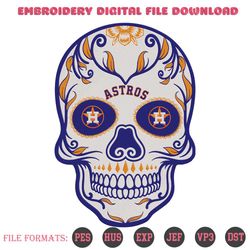 Skull Mandala Houston Astros Embroidery Design Download