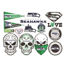 Seattle Seahawks Bundle Logo Svg, Sport Svg, TSeattle Seahawks Svg, Bundle Logo Svg, Seahawks Logo Svg, NFL Football Svg