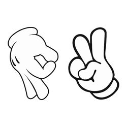 Gottem Mickey Mouse Hands Peace Sign svg, Disney Svg, Mickey svg, Mickey Mouse Svg, Minnie Mouse Svg, Mickey hand Svg, d