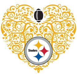 Pittsburgh Steelers Heart Svg, Sport Svg, Pittsburgh Steelers, Steelers Svg, Steelers Heart Svg, Steelers Nfl, Steelers