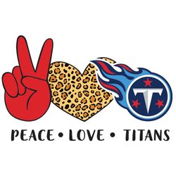 Peace Love Titans Svg, Sport Svg, Tennessee Titans Svg, The Titans Svg, The Titans NFL, NFL Svg, NFL Team Svg, Leopard T