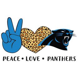 Peace Love Panthers Svg, Sport Svg, Carolina Panthers Svg, The Panthers Svg, The Panthers NFL, NFL Svg, NFL Team Svg, Le
