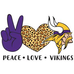 Peace Love Vikings Svg, Sport Svg, Minnesota Vikings Svg, The Vikings Svg, The Vikings NFL, NFL Svg, NFL Team Svg, Leopa