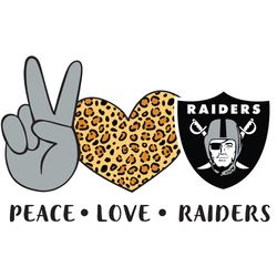 Peace Love Raiders Svg, Sport Svg, Las Vegas Raiders Svg, The Raiders Svg, The Raiders NFL, NFL Svg, NFL Team Svg, Leopa