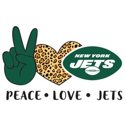 Peace Love Jets Svg, Sport Svg, New York Jets Svg, The Jets Svg, The Jets NFL, NFL Svg, NFL Team Svg, Leopard Jets Svg,