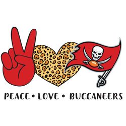 Peace Love Buccaneers Svg, Sport Svg, Tampa Bay Buccaneers Svg, Buccaneers Svg, Buccaneers NFL, NFL Svg, NFL Team Svg, L