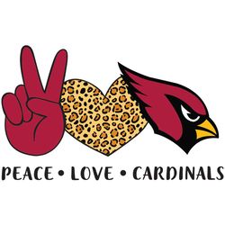 Peace Love Cardinals Svg, Sport Svg, Arizona Cardinals Svg, The Cardinals Svg, The Cardinals NFL, NFL Svg, NFL Team Svg,